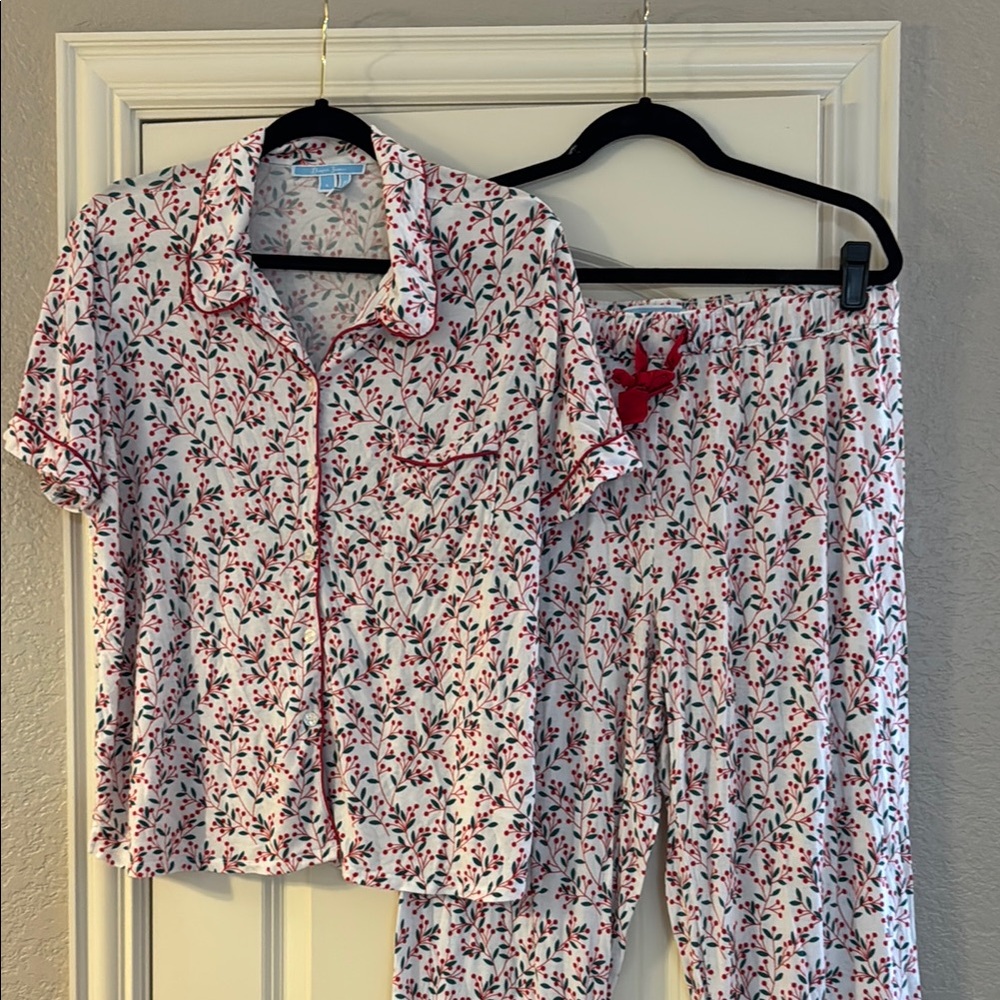 Draper James Floral Pajama Set - Red and Green